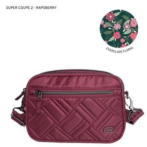 Lug Raspberry Quilted Crossbody Bag NWT